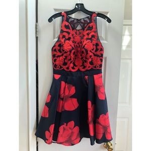 Navy & Red homecoming dress